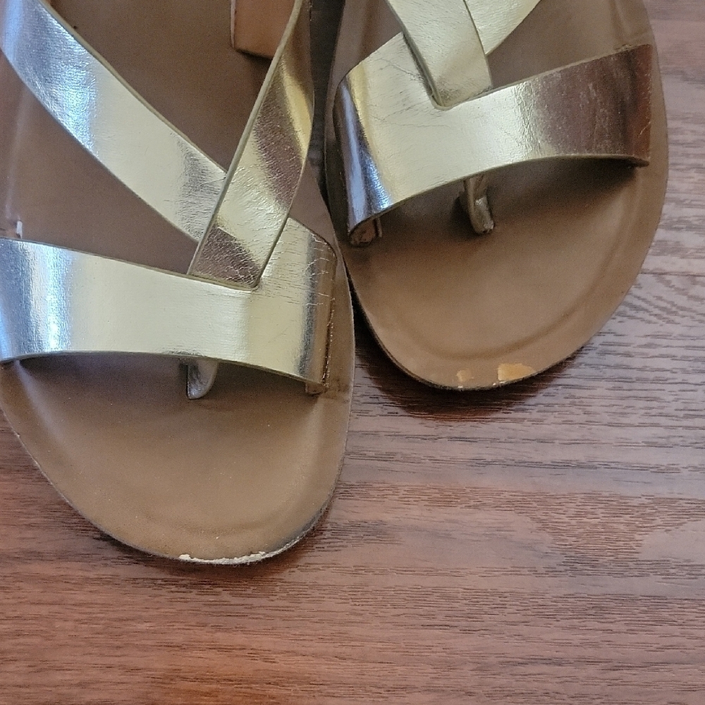 🪁Gold Strappy Sandals - Picture 5 of 5